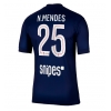 Camisa de Futebol Paris Saint-Germain Nuno Mendes #25 Equipamento Principal 2025-26 Manga Curta